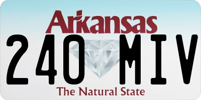 AR license plate 240MIV