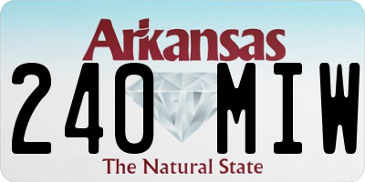 AR license plate 240MIW