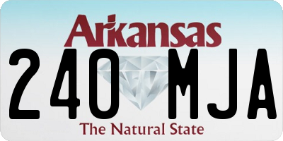 AR license plate 240MJA
