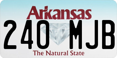 AR license plate 240MJB