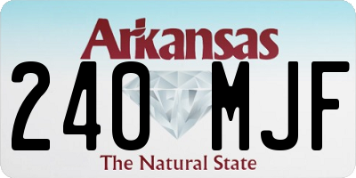 AR license plate 240MJF