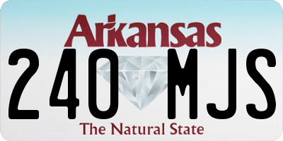 AR license plate 240MJS