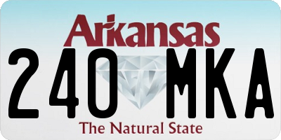 AR license plate 240MKA