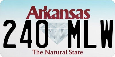 AR license plate 240MLW