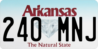 AR license plate 240MNJ