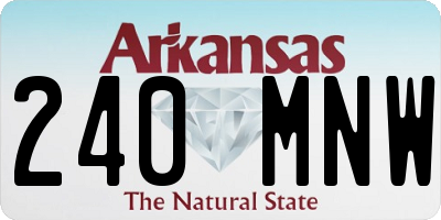 AR license plate 240MNW