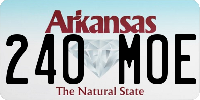 AR license plate 240MOE