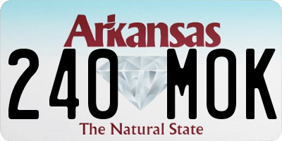 AR license plate 240MOK