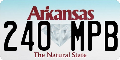 AR license plate 240MPB