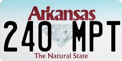 AR license plate 240MPT