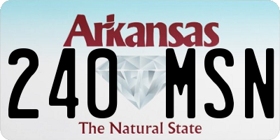 AR license plate 240MSN