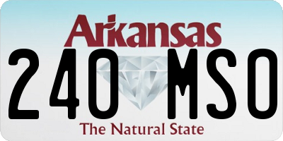 AR license plate 240MSO