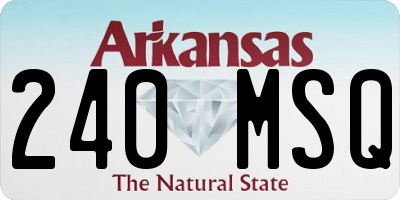 AR license plate 240MSQ