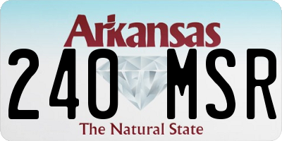 AR license plate 240MSR