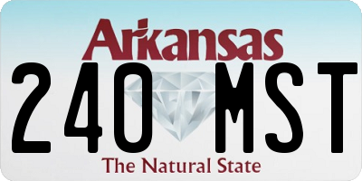 AR license plate 240MST