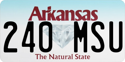 AR license plate 240MSU
