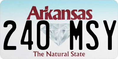 AR license plate 240MSY