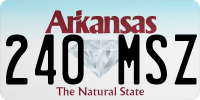 AR license plate 240MSZ