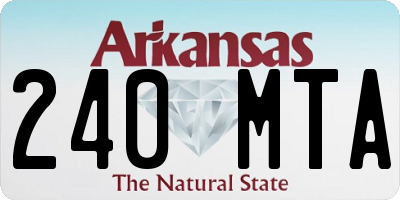 AR license plate 240MTA