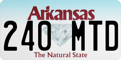 AR license plate 240MTD