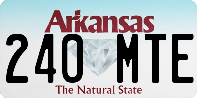 AR license plate 240MTE
