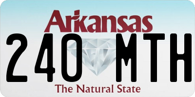 AR license plate 240MTH