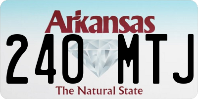 AR license plate 240MTJ
