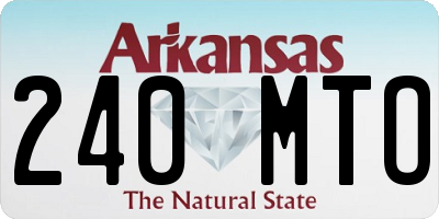 AR license plate 240MTO