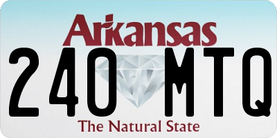 AR license plate 240MTQ