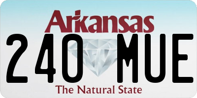 AR license plate 240MUE