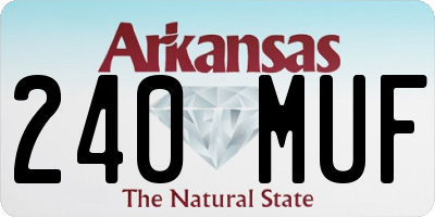 AR license plate 240MUF