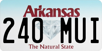 AR license plate 240MUI