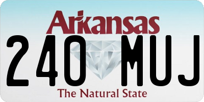 AR license plate 240MUJ