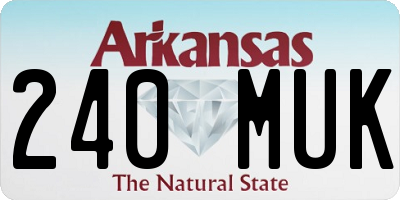 AR license plate 240MUK