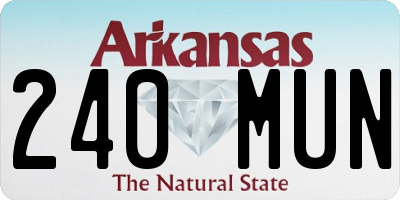 AR license plate 240MUN