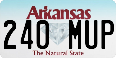 AR license plate 240MUP