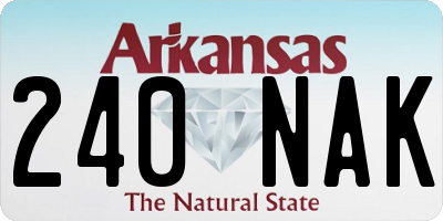 AR license plate 240NAK