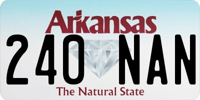 AR license plate 240NAN