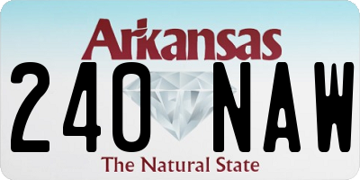AR license plate 240NAW