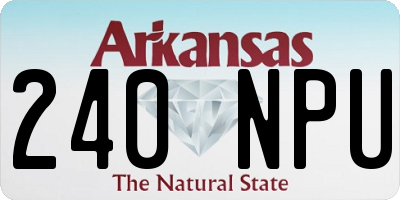AR license plate 240NPU