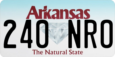 AR license plate 240NRO