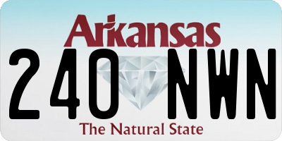 AR license plate 240NWN