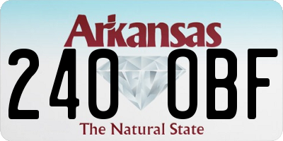 AR license plate 240OBF