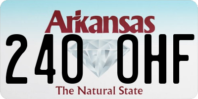 AR license plate 240OHF