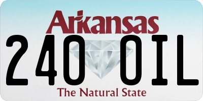 AR license plate 240OIL