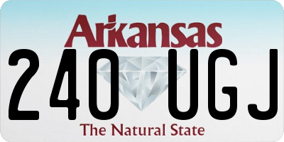 AR license plate 240UGJ