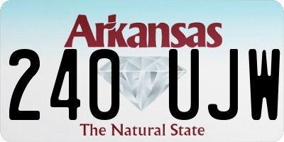 AR license plate 240UJW