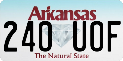 AR license plate 240UOF