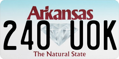 AR license plate 240UOK