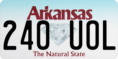 AR license plate 240UOL